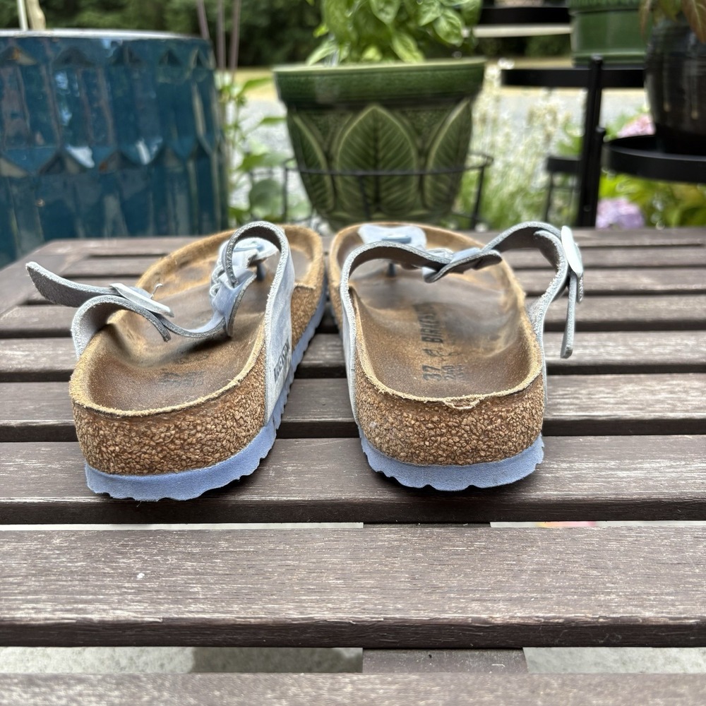 BIRKENSTOCK Womens Dusty Blue Gizeh Braided Slide Sandal Thong Size EU 37 / US 6 - Picture 5 of 16